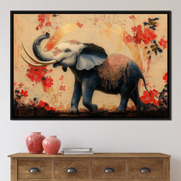 Elephant Radiant Elegance- - NicheCanvas
