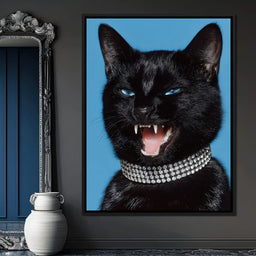 Fierce Midnight Feline Glamour - NicheCanvas