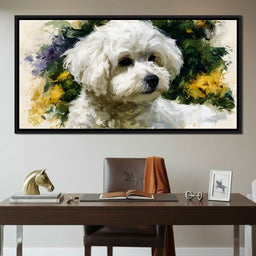 Gentle White Dog Companion - NicheCanvas