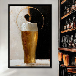 Golden Beer Against the Divide - NicheCanvas
