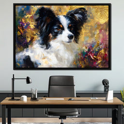 Golden Papillon Portrait Glow - NicheCanvas