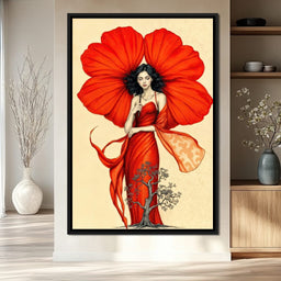 Rooted in Scarlet - TooplesArt - NicheCanvas