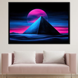 Pyramid of Neon Skies - TooplesArt - NicheCanvas