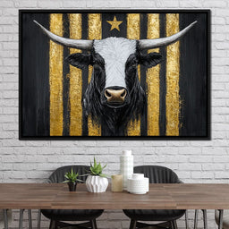 Majestic Golden Stripes Triumph - NicheCanvas