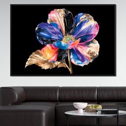 Gilded Petals Reveal Dark Radiance - NicheCanvas