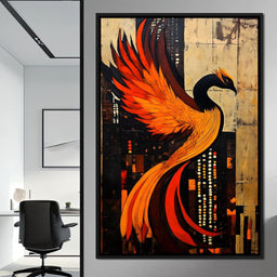 Phoenix Rise Through Flames - NicheCanvas
