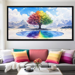 Rainbow Reflections Oasis - NicheCanvas