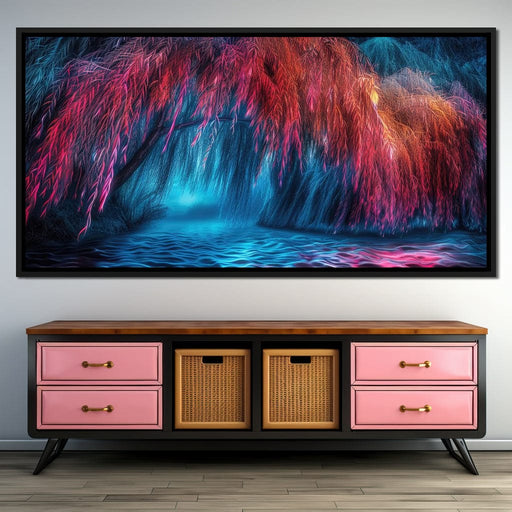 Neon Cascade - TooplesArt Canvas Print