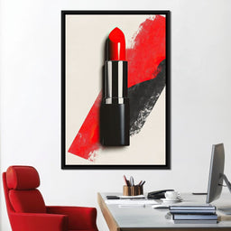 Radiant Lipstick Allure on Canvas - NicheCanvas
