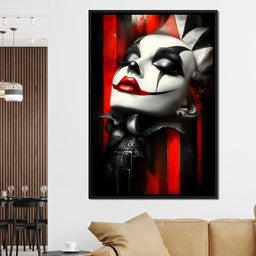 Gothic Harlequin Red Kiss - NicheCanvas