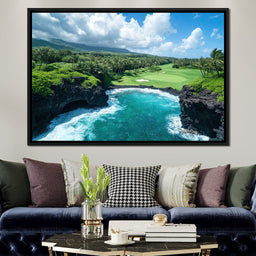 Ocean's Edge Golfer Dream - NicheCanvas