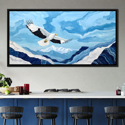 Majestic Eagle Soaring Over Peaks - NicheCanvas