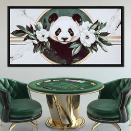 Panda Reverie Floral Embrace - NicheCanvas