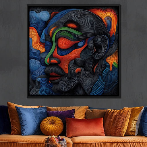 Contours of Thought - TooplesArt Canvas Print