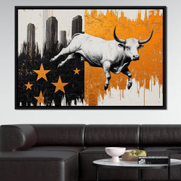 Bull_s Leap Through Stars - NicheCanvas