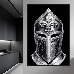 Silver Knight Fleur Helm Majesty - NicheCanvas