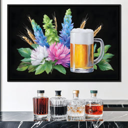 Golden Brew and Blossoms Fusion - NicheCanvas