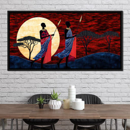 Moonlit Maasai Journey - TooplesArt - NicheCanvas
