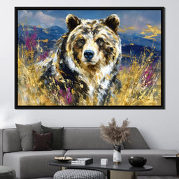 Golden Grizzly Mountain Calm - Neal Hackett - NicheCanvas
