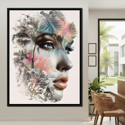 Tropical Muse Leaf Portrait - NicheCanvas
