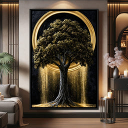Gilded Roots of Eternal Radiance - NicheCanvas