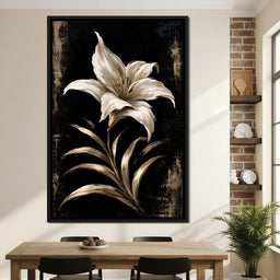 Gilded Petals Upon Nightfall - NicheCanvas