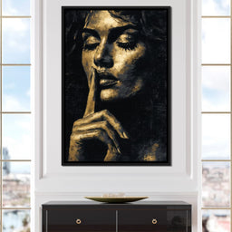 Golden Silence Portrait Muse - NicheCanvas