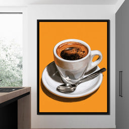 Bold Morning Ritual on Gold - NicheCanvas