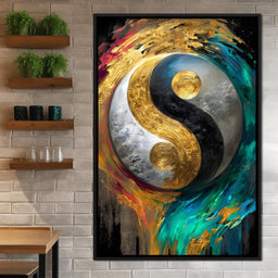Cosmic Balance Golden Flux - NicheCanvas