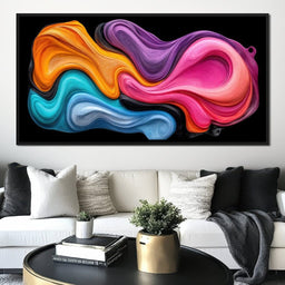 Cheerful Oil Rivers of Infinity - TooplesArt - NicheCanvas