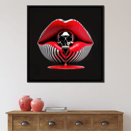 Chrome Skull Kiss - TooplesArt - NicheCanvas