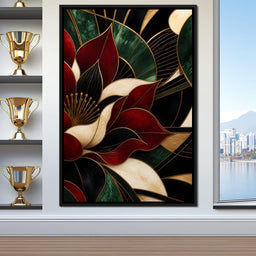 Gilded Petal Geometry - NicheCanvas