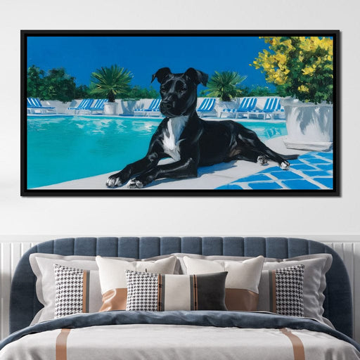 Sunlit Poolside Companion Canvas Print