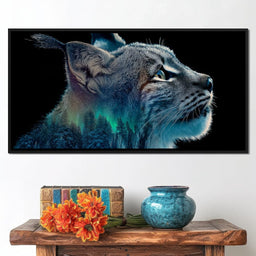Aurora Lynx Spirit Portrait - NicheCanvas