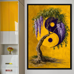 Wisteria Yin Yang Tree Zen - NicheCanvas