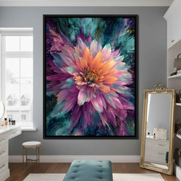 Galactic Petal Burst - NicheCanvas