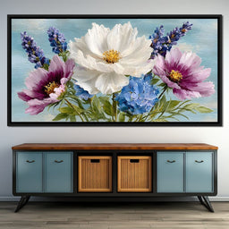 Pastel Meadow Floral Breeze - NicheCanvas