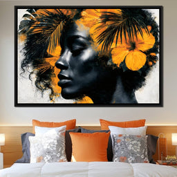 Golden Flora Crowned Spirit - NicheCanvas