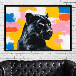 Golden Eyed Black Panther - NicheCanvas