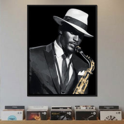 Midnight Jazz Saxophone Groove - NicheCanvas