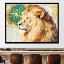 Golden Majestic Lion - NicheCanvas