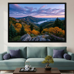 Autumn Mountain Cloud Sea View - NicheCanvas