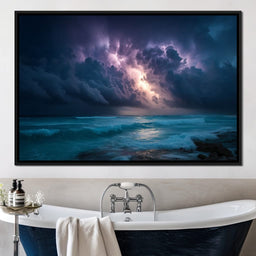 Tempest Sky Over Ocean Waves - NicheCanvas