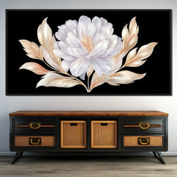 Elegant Ivory Petal Radiance - NicheCanvas