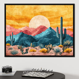 Desert Sunrise Majesty Landscape - NicheCanvas