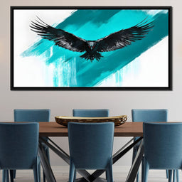 Majestic Raven Soaring Sky - NicheCanvas