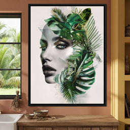 Botanical Muse Fusion Portrait - NicheCanvas