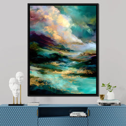 Aurora Tides of Golden Drift - NicheCanvas
