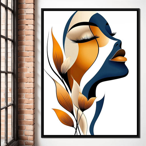 Golden Feminine Grace - TooplesArt Canvas Print