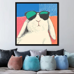 Chill Bunny in Shades - NicheCanvas